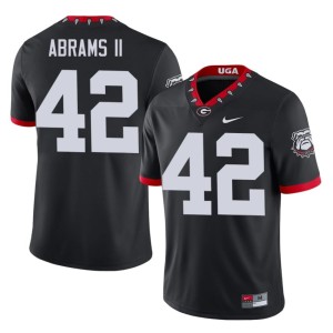 Nick Abrams II Stitched Men's Black UGA Mascot 100th Anniversary #42 Jersey 901979-244