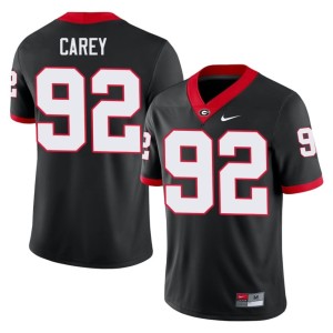 Preston Carey #92 Black UGA Bulldogs Mens Alumni Jersey 502053-432