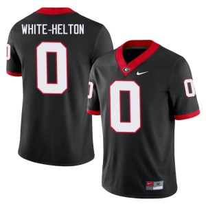 Sacovie White-Helton #0 Men UGA Player Black Jerseys 472326-924