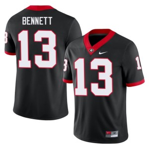 Stetson Bennett Black Mens Embroidery UGA Bulldogs #13 Jerseys 557274-525