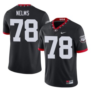 Tate Nelms #78 Mens Mascot 100th Anniversary Black Damn Good Dawgs College Jersey 782606-106