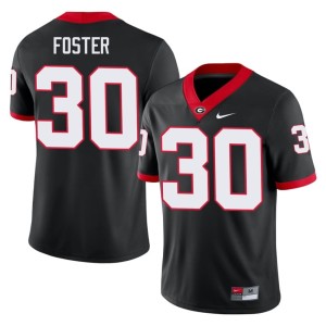 Terrell Foster Mens Black University of Georgia Football #30 Jerseys 936098-987