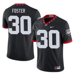 Terrell Foster #30 University of Georgia Mens NCAA Black Mascot 100th Anniversary Jersey 802930-587