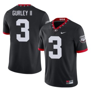 Todd Gurley II UGA Black Mascot 100th Anniversary #3 High School Men's Jersey 804743-177