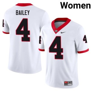 Champ Bailey UGA Bulldogs #4 Women's White Game Jerseys 443964-346