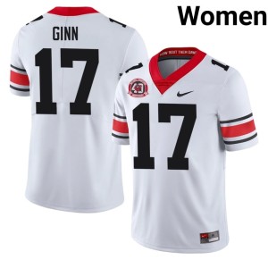 Colter Ginn University of Georgia #17 1980 National Champions 40th Anniversary Women White NCAA Jerseys 816605-585