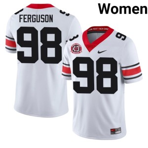 Connor Ferguson #98 UGA 1980 National Champions 40th Anniversary Limited White Womens Jersey 591316-931