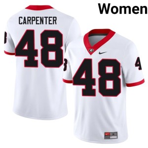 Duncan Carpenter 2025 #48 Georgia Womens White Jersey 476438-478