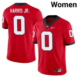 Gabe Harris Jr. NCAA #0 University of Georgia Red Women's Jerseys 634498-138