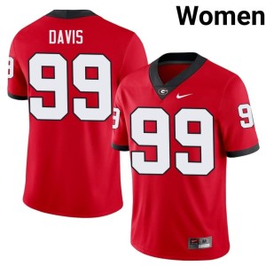 Jordan Davis University of Georgia Women #99 Red Alumni Jerseys 253020-213