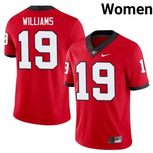 Justin Williams 2025 Red #19 Women Go Dawgs Jersey 714686-224