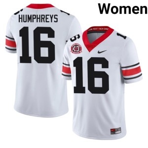London Humphreys Women's #16 White UGA Bulldogs 1980 National Champions 40th Anniversary Embroidery Jersey 928783-121