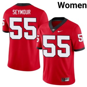 London Seymour Red Game Women #55 Bulldog Nation Jersey 731825-526