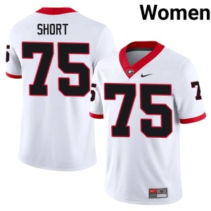 Mason Short 2025 White Women's Georgia #75 Jerseys 713937-208