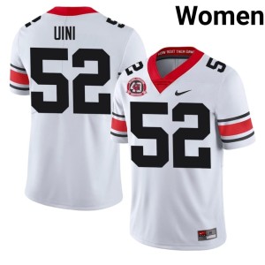 Michael Uini Women's High School #52 White 1980 National Champions 40th Anniversary UGA Jerseys 142215-225