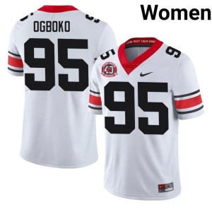 Nnamdi Ogboko Limited White 1980 National Champions 40th Anniversary Womens University of Georgia #95 Jerseys 387382-609