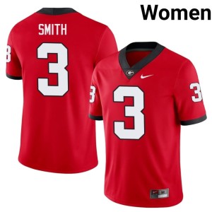 Roquan Smith Red #3 Game Women Go Dawgs Jersey 710002-229