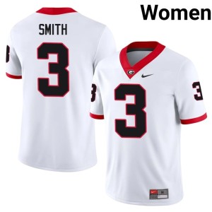 Roquan Smith UGA Bulldogs Womens Alumni #3 White Jerseys 989427-981