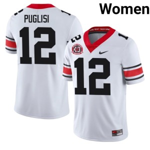 Ryan Puglisi #12 White 2025 1980 National Champions 40th Anniversary Women Dawgs Jersey 128415-907