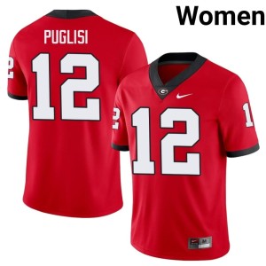 Ryan Puglisi #12 Women Red UGA Embroidery Jerseys 631446-463