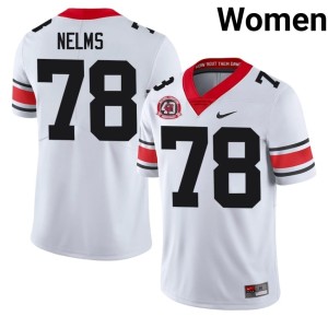 Tate Nelms 1980 National Champions 40th Anniversary Player White Women UGA #78 Jersey 831462-465