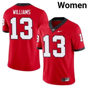 Tyler J. Williams #13 Red Womens UGA Bulldogs Alumni Jersey 734653-737
