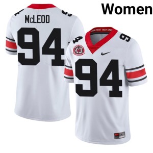 Xzavier McLeod #94 Womens University 1980 National Champions 40th Anniversary White Go Dawgs Jersey 256753-540
