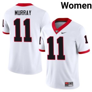 Aaron Murray Women #11 Player White Georgia Jerseys 899157-947