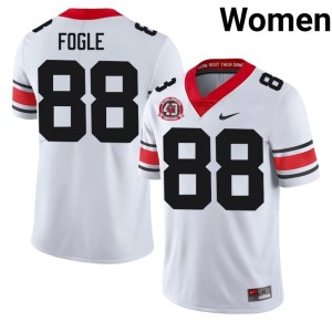 Brayden Fogle #88 College White 1980 National Champions 40th Anniversary Dawgs Women's Jerseys 952538-460