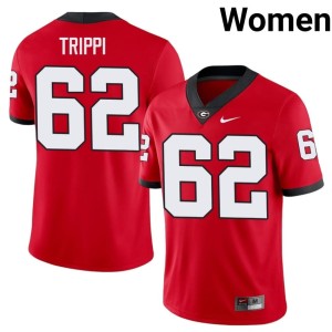 Charley Trippi Women's Red #62 Official Damn Good Dawgs Jersey 918918-664
