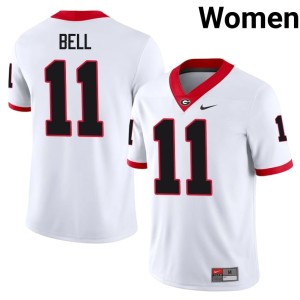 Jeremy Bell UGA White Womens Embroidery #11 Jersey 202072-863