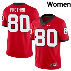 Kaiden Prothro Women #80 Damn Good Dawgs College Red Jerseys 383305-884