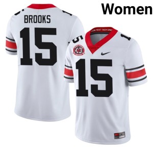 Khamari Brooks High School Georgia Bulldogs 1980 National Champions 40th Anniversary #15 White Womens Jersey 842667-362