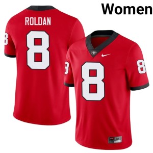 Landon Roldan Red 2025 University of Georgia Bulldogs Womens #8 Jersey 499942-615