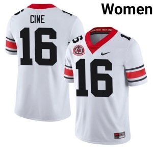 Lewis Cine #16 Player 1980 National Champions 40th Anniversary White DGDs Womens Jerseys 845629-484