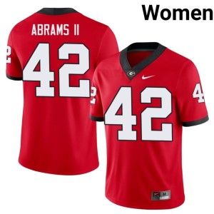 Nick Abrams II University Women's Red #42 UGA Jersey 624629-937