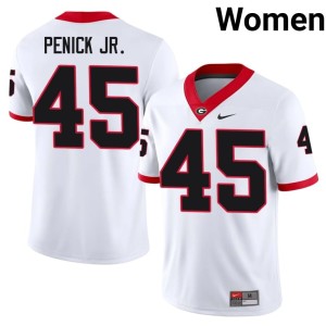 Terrence Penick Jr. University of Georgia Bulldogs White #45 Women's Alumni Jersey 693245-144
