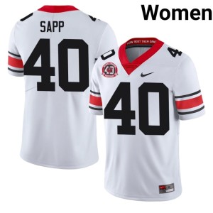 Theron Sapp White Women Replica #40 UGA 1980 National Champions 40th Anniversary Jersey 457327-918