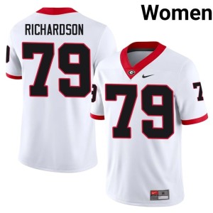 TyQuez Richardson #79 Women White 2025 University of Georgia Bulldogs Jerseys 330897-377