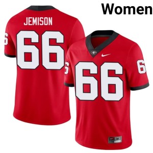Tyreek Jemison Red #66 Player Georgia Bulldogs Women Jerseys 306613-114