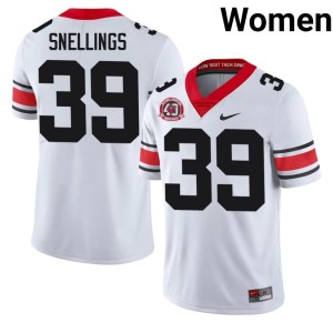 Will Snellings Women's 1980 National Champions 40th Anniversary NCAA Georgia #39 White Jerseys 458022-662