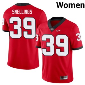 Will Snellings 2025 Dawgs Women's Red #39 Jerseys 355598-333