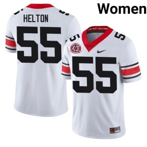 Zykie Helton University of Georgia Bulldogs 1980 National Champions 40th Anniversary White Women's #55 University Jerseys 475101-589