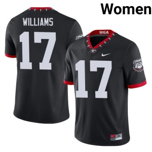Amaris Williams Dawgs Black #17 Mascot 100th Anniversary Women's NCAA Jersey 276780-863
