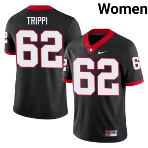Charley Trippi #62 Black Women's UGA Alumni Jerseys 393088-760