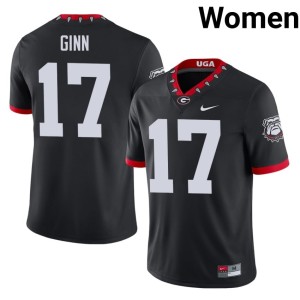 Colter Ginn Go Dawgs #17 Mascot 100th Anniversary Women's Limited Black Jerseys 968933-718