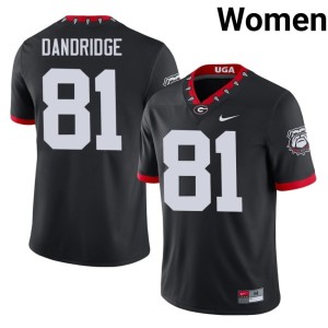 Craig Dandridge Mascot 100th Anniversary Black UGA Women's #81 Official Jerseys 675412-171
