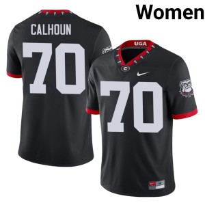 Daniel Calhoun Football #70 Black Mascot 100th Anniversary Dawgs Womens Jerseys 225892-501