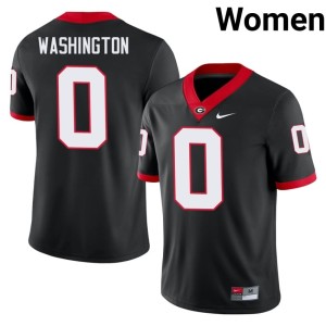 Darnell Washington Women's Black #0 UGA Replica Jerseys 837890-173
