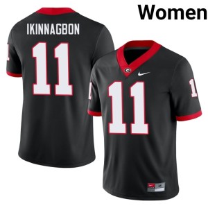 Darren Ikinnagbon #11 Women's Bulldog Nation Replica Black Jerseys 671234-291